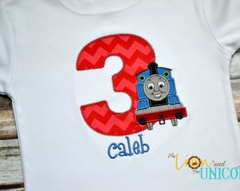 Thomas the Tank Train Birthday Shirt - number can be changed