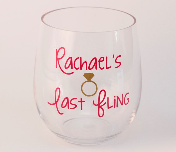 Personalized Stemless Wine Glass Acrylic By Crazylovely On Etsy