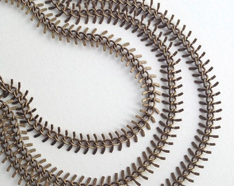 Sale Price!!!! Fishbone Chain, Zipper Brass Ox Chain, Bronze Chain, 2Ft