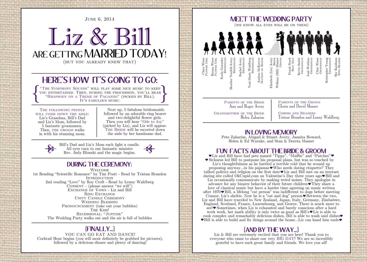 silhouette-wedding-program-funny-unique-by-primroseandpark