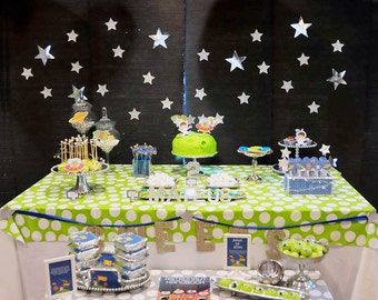 SALE!! Little Astronaut Outer Space Editable and Printable Party Kit - As Seen in Kara's Party, HWTM, Celebrations at Home, Moms & Munchkins