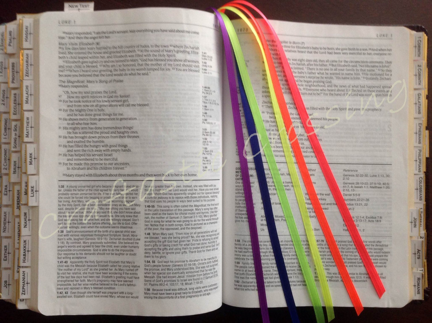 Multi page 6 ribbon bookmark for Bible hymnal by EricaDDesigns