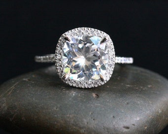 Large single diamond engagement ring