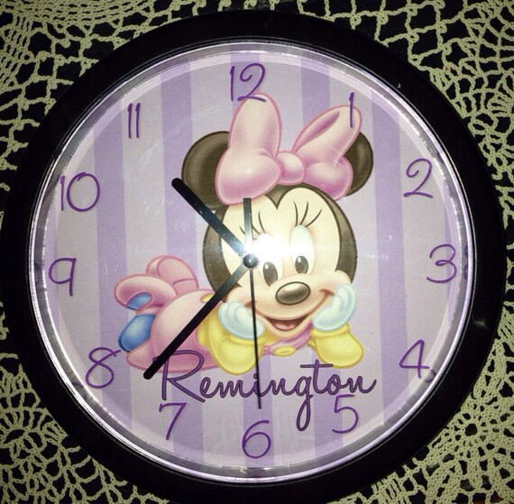 Personalized Minnie Mouse Wall Clock