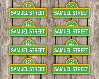 Sesame Street Cupcake Toppers - Sesame Street Birthday Party - Personalized DIY Printable