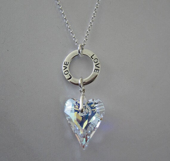 Silver Wild Heart LOVE Necklace