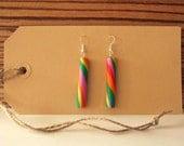 Handmade colorful delicious candy earrings, made of polymer clay