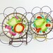 Wall Decor Kitchen Plates Fruit Design Original Scrolled Wired Frames Farmhouse Country Style