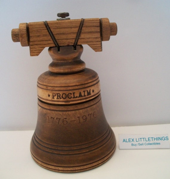 wooden Liberty Bell pepper mill