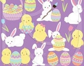 80% OFF SALE easter bunny clipart commercial use, vector graphics, digital clip art, digital images - CL506 Il_170x135