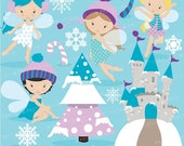 80% OFF SALE Winter fairies clipart commercial use, vector graphics, digital clip art, digital images - CL605 Il_170x135