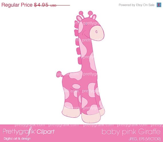 80% OFF SALE baby giraffe clipart commercial use, vector graphics, digital clip art, digital images - CL350 Il_570xn
