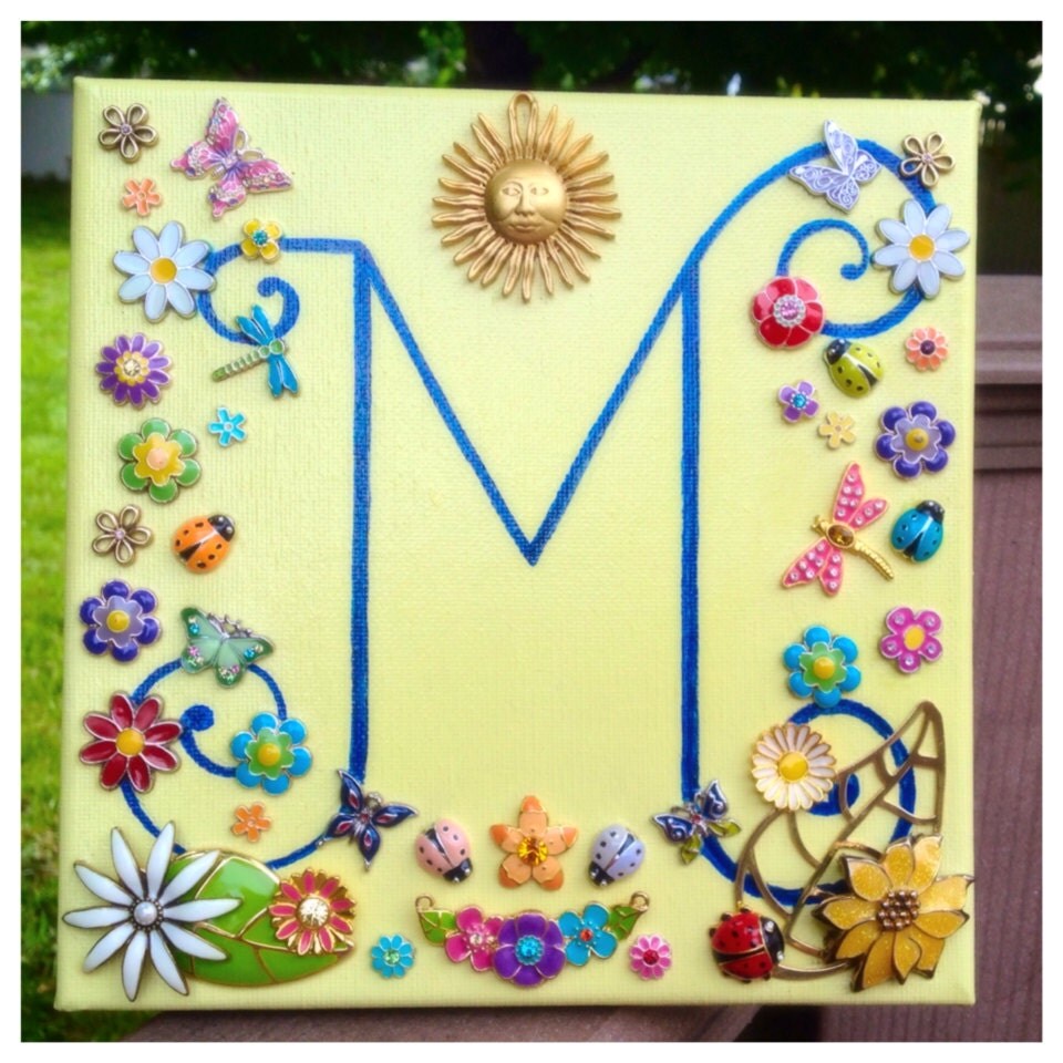 Monogram Letter M wall decor Children's Wall Decoration