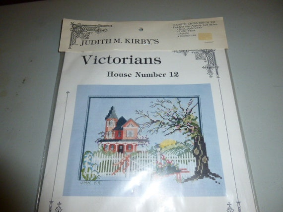 Vintage Judith Kirby Victorian House 12 Counted Cross Stitch