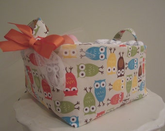 Fabric Bin - Organizer - Diaper Caddy - Nursery Decor