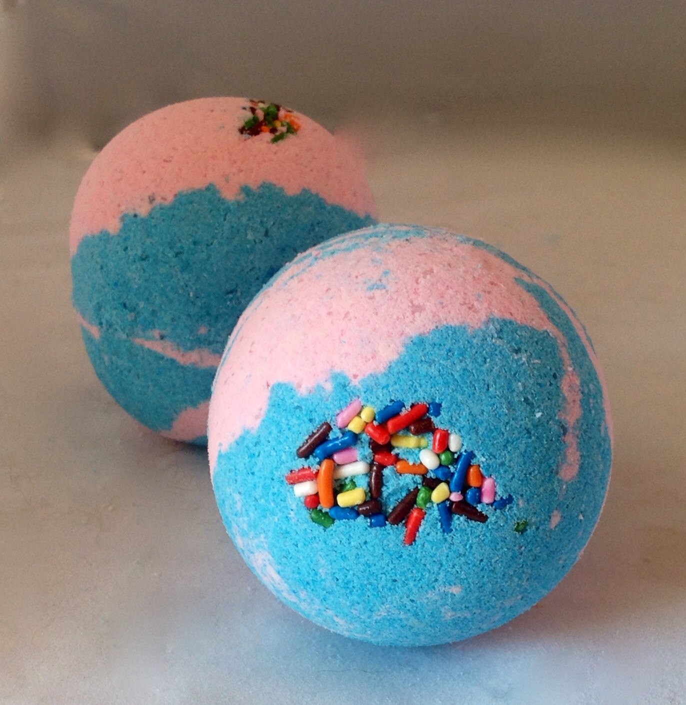 Cake Batter JUMBO Bath Bomb Bubble Bar Bath Fizzy Blue