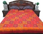 Cotton Bedcover Bedspread Multicolor Print Bedsheet