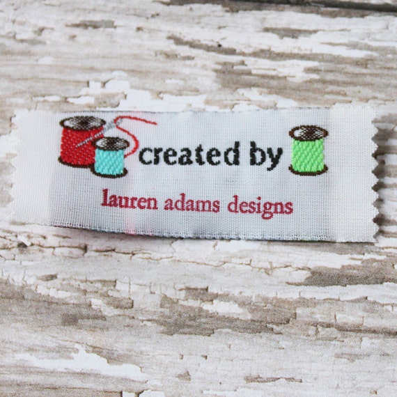 20 Sew on Woven Clothing Labels Created By imprinted with 1