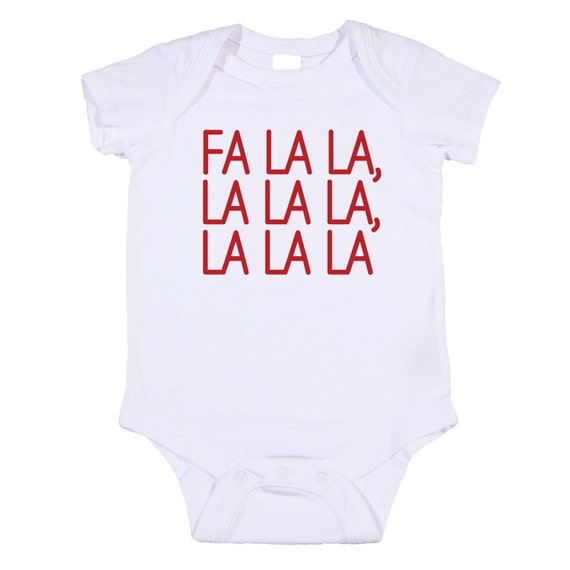 Fa La La, La La La, La La La Bodysuit. Christmas Gift. Perfect for the Holidays. Pictures with Santa (T-Shirt also available) Il_570xn