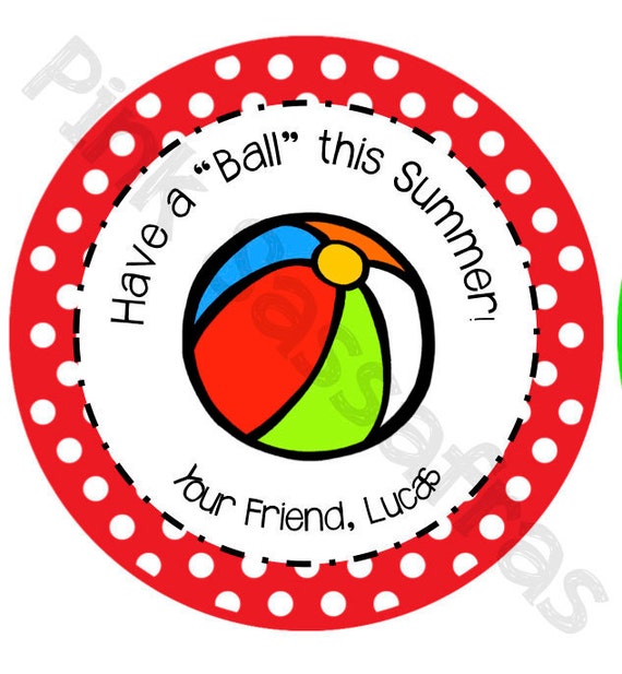 Have a Ball This Summer School Gift Tags