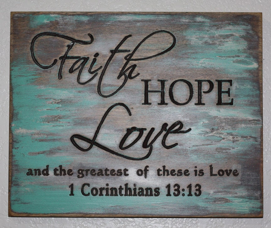  Faith  Hope  Love  Sign 1 Corinthians  13 13 Wedding