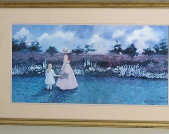 Vintage Framed Signed Karri McCue Dated 1988 Fantastic Print Numbered 29 of 500