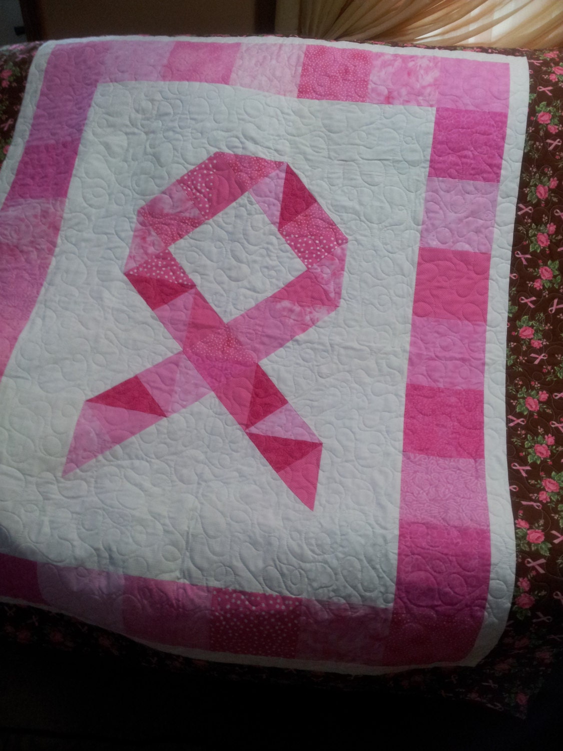 Breast Cancer Ribbon Pattern For A Quilt