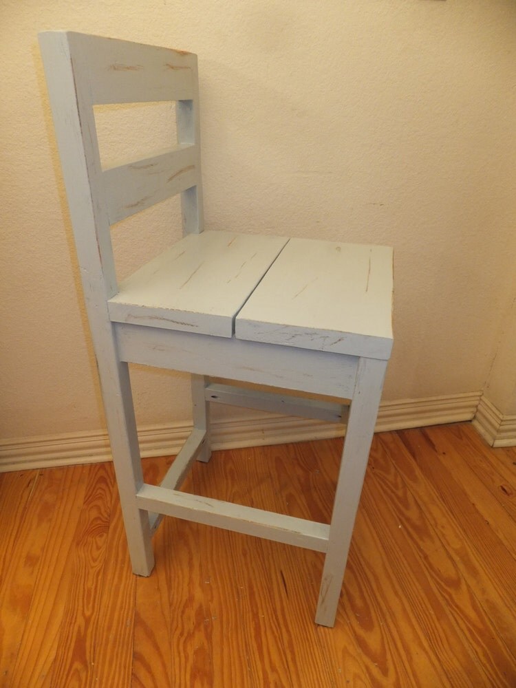 Rustic Wooden Farmhouse Bar Stools by THHCreations on Etsy