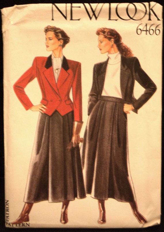 New Look Pattern 6466. Womens Jacket, Skirt Pattern Size 8, 10, 12, 14 ...