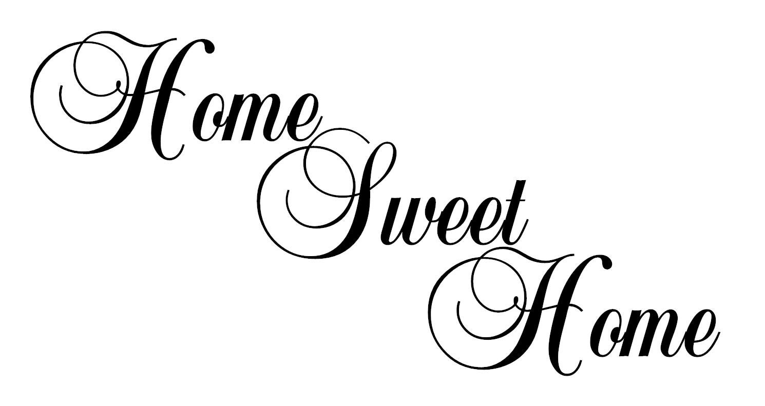 Saying Home Sweet Home Vinyl Decal for Wall Quote by VinylCreator