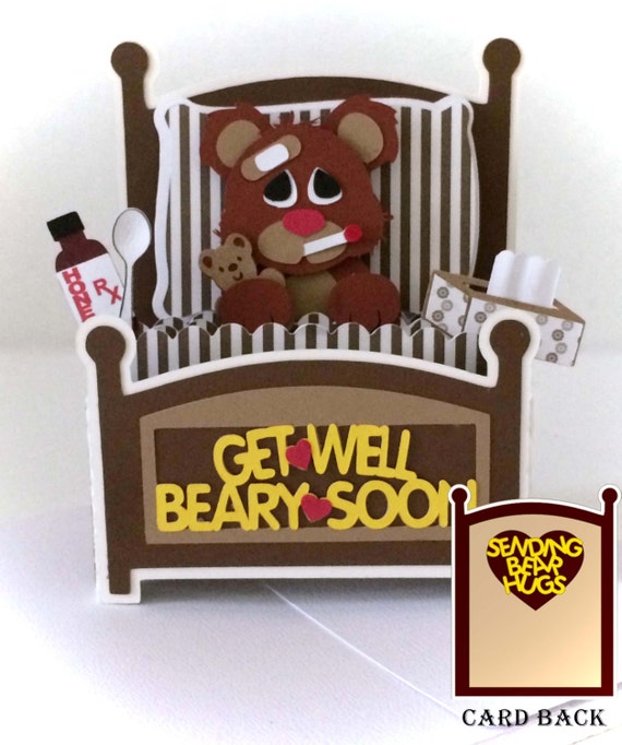 Download Get Well Bear Card In A Box 3D SVG