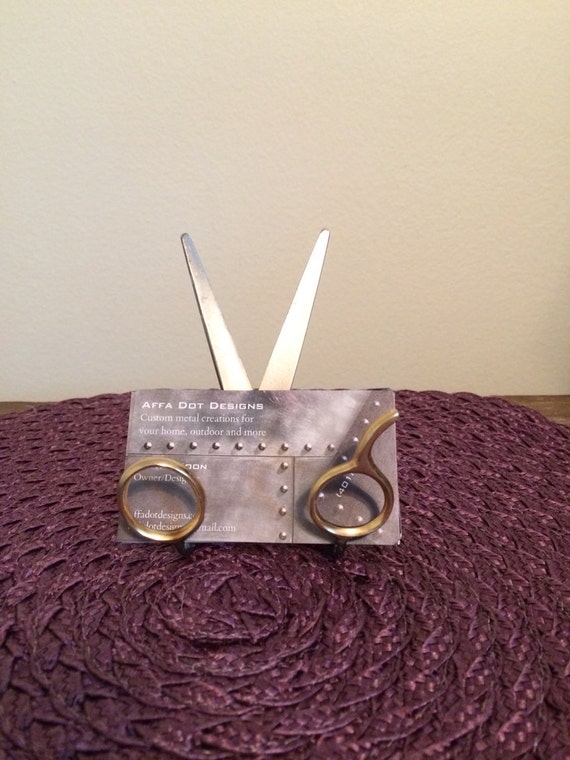 Custom Upcycled Scissor Business Card Holder Item BC1