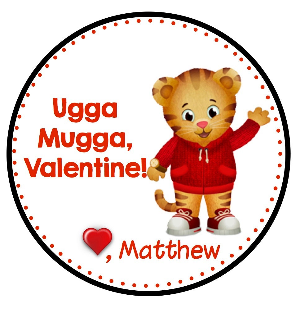 Printable Daniel Tiger Valentine Tag by HappyDotCreatives on Etsy
