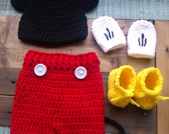 Mickey Mouse Outfit Crochet Hat Pattern Free Joy Studio Design Gallery - Be...
