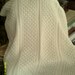Vintage Wool Fishermans Cable Knit LapThrow/ Afghan- Made in Ireland