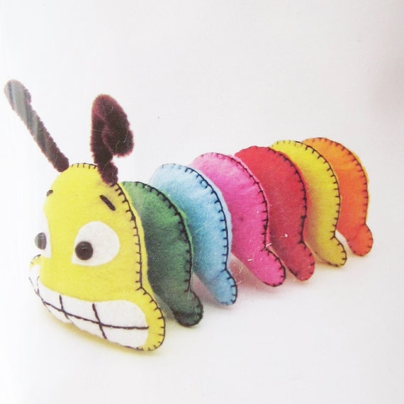 2 DIY PreCut Felt Caterpillars sew for kids by ShineKidsCrafts