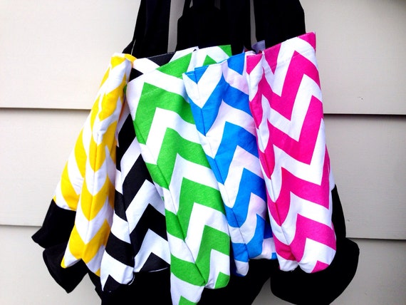 Items similar to Chevron Carry All Tote/Grocery Bag on Etsy