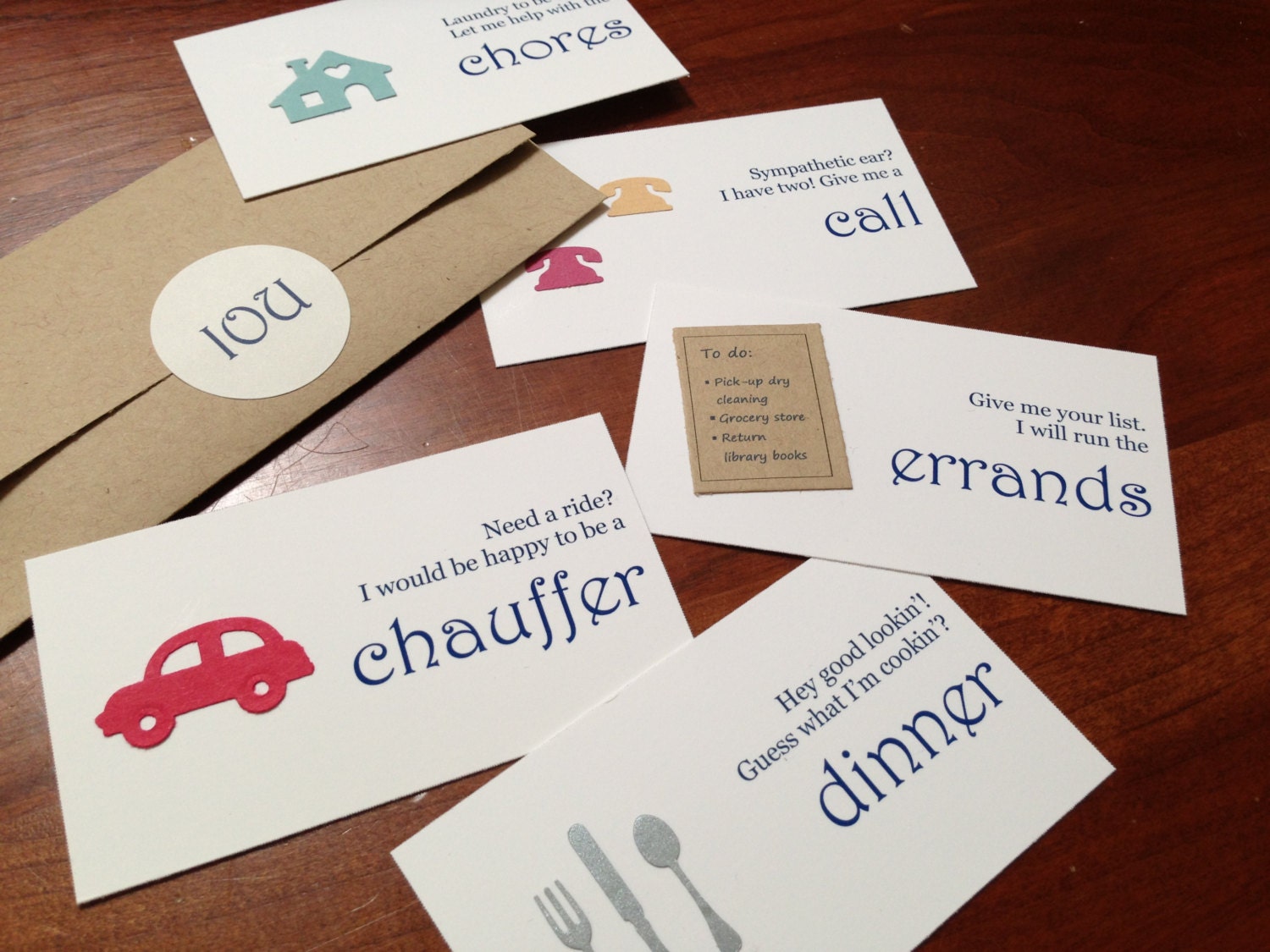 Extra help IOU cards