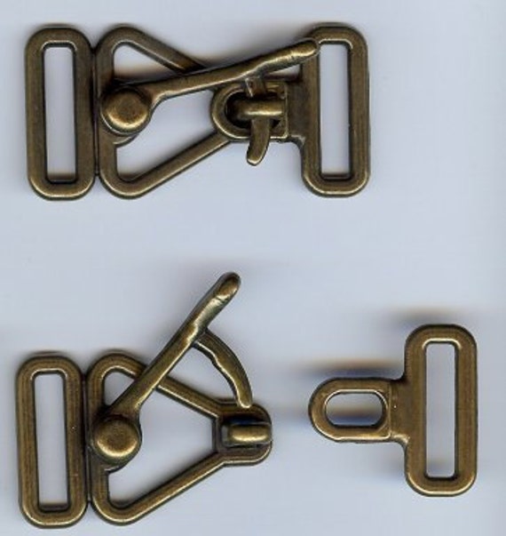 BC64 Metal Closure Antique Brass Finish Over Latch Cloak