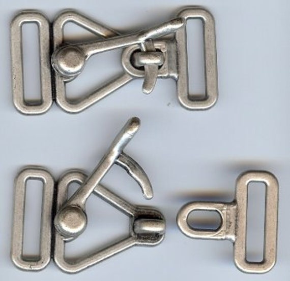 BC65 Metal Closure Antique Nickel Over Latch Cloak or Coat