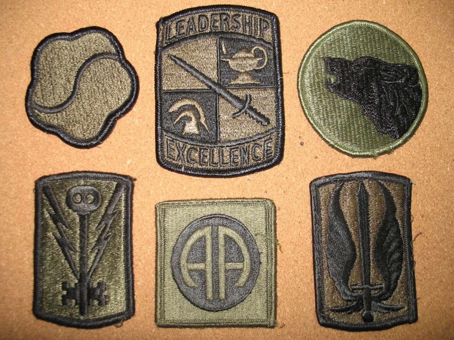 7 VIntage ARMY PATCHES Military Shoulder by ValueARTifacts on Etsy