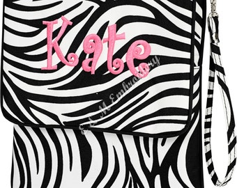 Monogrammed Padded Zebra Tablet ~ Great for Tablet, Ipad, Nook, or Kindle Case