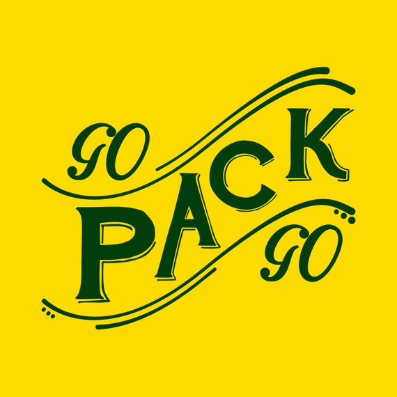Download Items similar to GO PACK GO, Green Bay Packers Custom ...