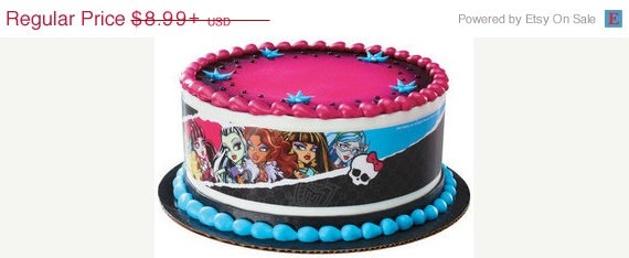 SUMMER SALE MONSTER High-Classmate Designer Prints Edible Image Cake Topper Il_570xn