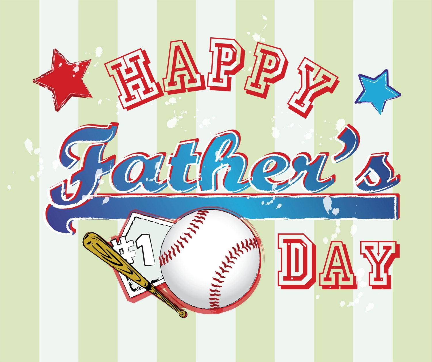 Happy Father's Day Baseball Edible Image Cake by ABirthdayPlace