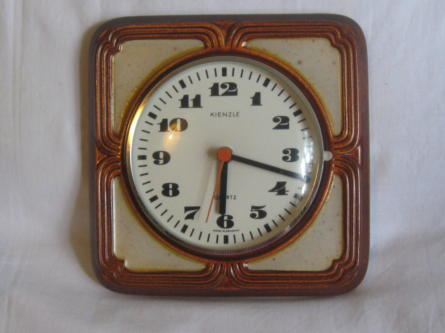 70s / 80s style Original Kienzle Quartz. Rustic kitchen clock
