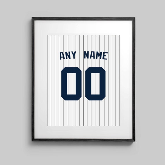 Wall Art – Baseball Poster – New York Yankees - Personalized Jersey Poster with Name and Number – Custom Poster 5x7 – 8x10 – 16 x 20