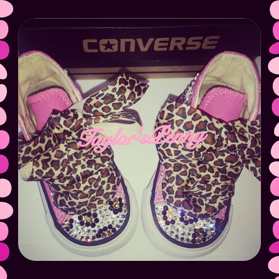 Leopard print converse toddler