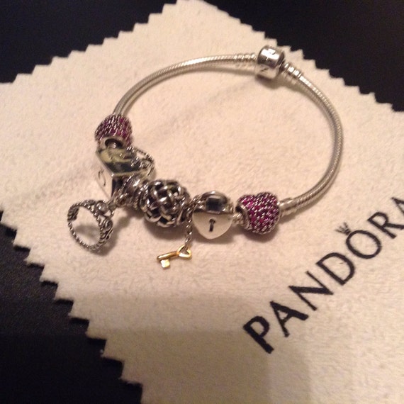 Items similar to Authentic Pandora bracelet with threaded 925 Sterling ...