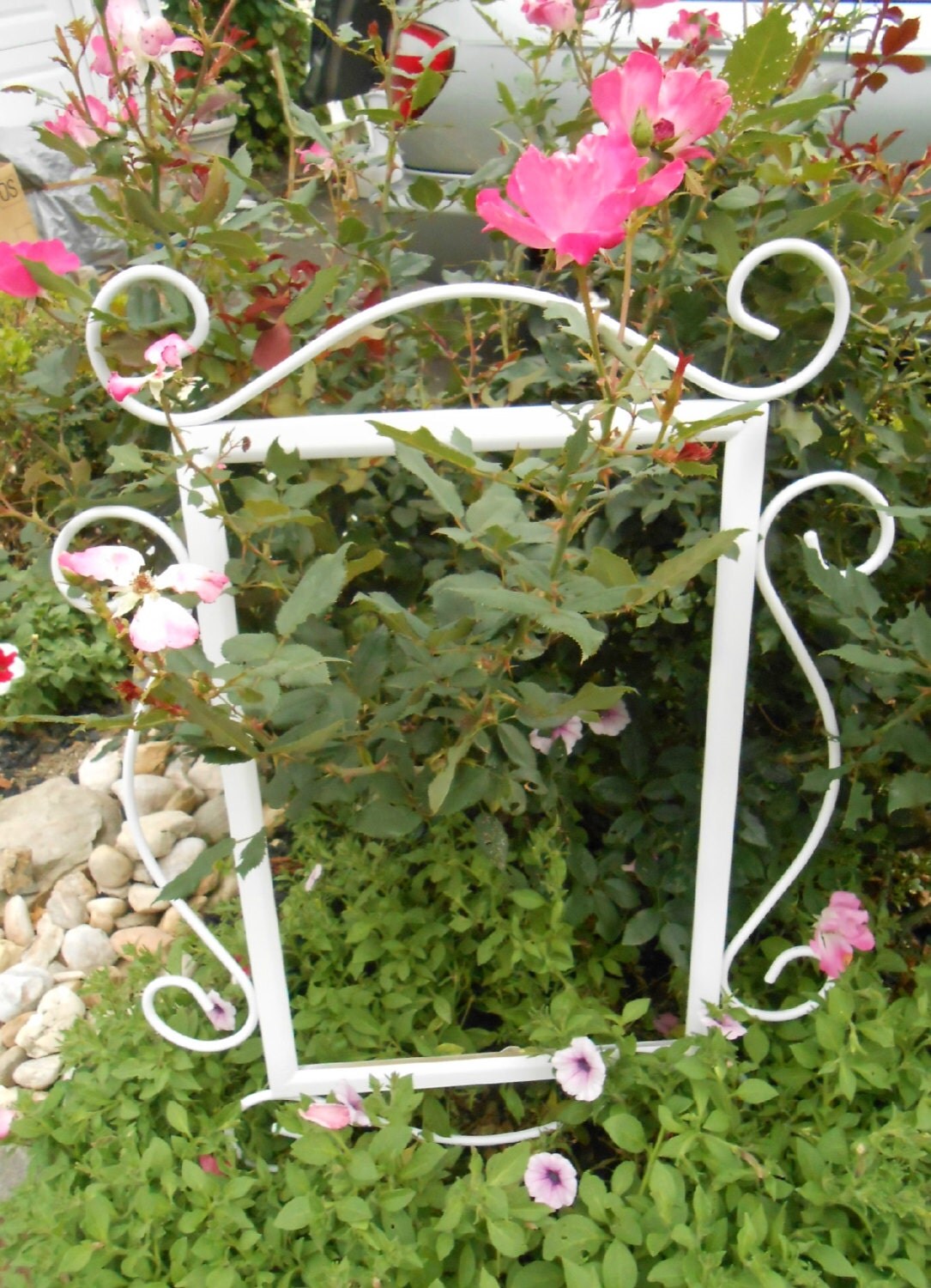 Upcycled, White, Metal Picture Frame, Chalboard, Wedding frames Haute